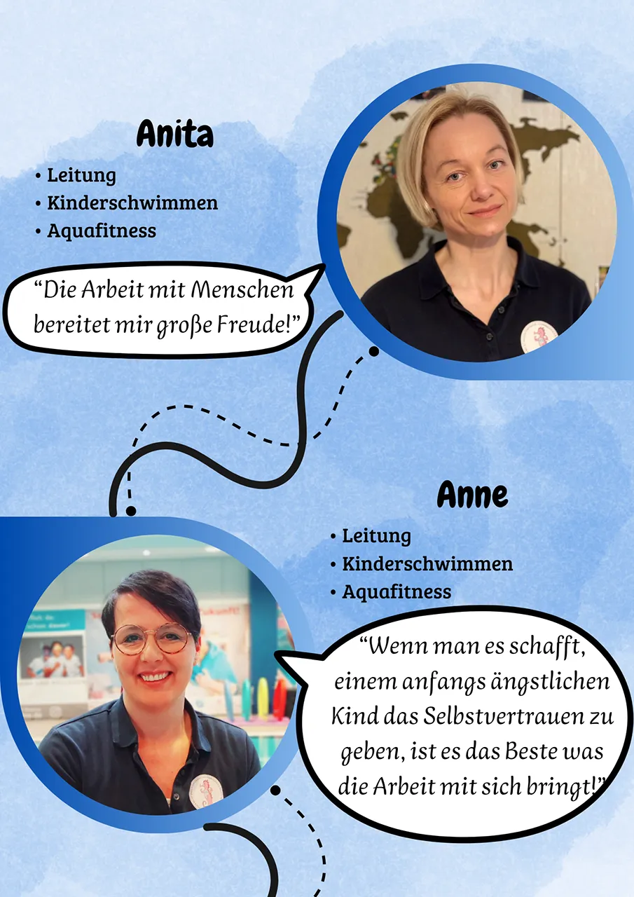 Anita uns Anne, Kinderschwimmen und Aquafitness